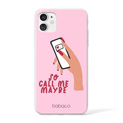 ERT GROUP mobiltelefonfodral för Apple Iphone 11 originalt och officiellt licensierat Babaco mönster Call me maybe 001 Vit anpassad till formen på mobiltelefonen, fodral tillverkad av TPU-plast