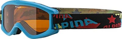ALPINA Carvy 2.0 Skibril met anti-condens, extreem robuuste en onbreekbare skibril met 100% uv-bescherming voor kinderen, cyaanmat, eenheidsmaat