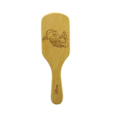 DISNEY - Brosse en Bois Démêlante - Idéale Pour Cheveux Délicats - PANPAN - BAMBI - Produit Officiel Disney