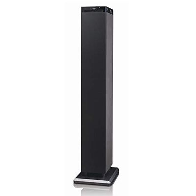 Majestic TS 92R CD BT USB AX - Altoparlanti a torre con Bluetooth NFC, Lettore CD/MP3, doppia USB, ingresso AUX-IN, telecomando, Nero