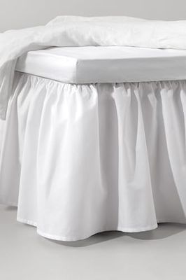 Jotex Zack Valance Bed Skirt, Organic Cotton, Height 45 cm, White, 180 x 200 cm
