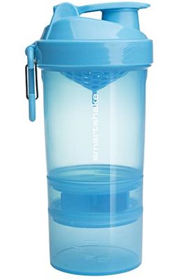 Smartshake Original 2GO Shaker Cup with 600 ml Capacity, Neon Blue