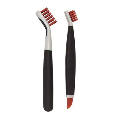 OXO Good Grips, Ensemble de 2 brosses d'entretien multi-usages, Brosses de nettoyage multifonction, Orange