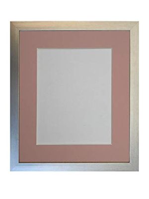 Ramar By PoST 0,75 tum silver fotoram med rosa montering 20 x 16 bildstorlek A3 plastglas