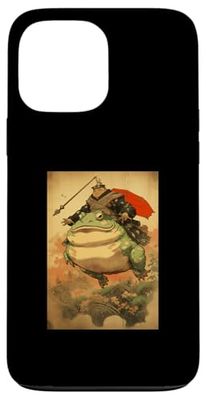 Japanese Retro Artwork Samurai Riding Giant Toad Case for iPhone 13 Pro Max