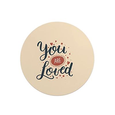 Questo Casa, Round Digital Printed Mouse Pad, Non-Slip Base, for Office and Home, Diameter:22cm