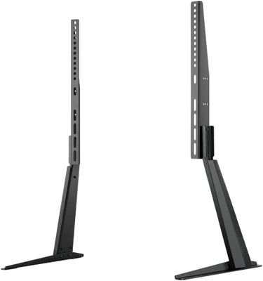 goobay 58525 TV-stativ för TV och bildskärmar mellan 81–180 cm (32 tum 70 tum) / lutbar höjd justerbar/TV-stativ platt och krökt upp till 50 kg, svart, 32–70 tum