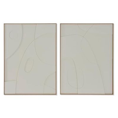 Home ESPRIT Abstract Scandinavisch beeld, 75 x 4 x 100 cm, 2 stuks