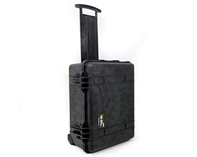PELI 1560LFC Valigia per Computer Portatile con Custodia Staccabile per Computer, IP67 Impermeabile e a Prova di Polvere, Capacità di 44L, Prodotto in USA, Con inserto in Schiuma, Colore Nero