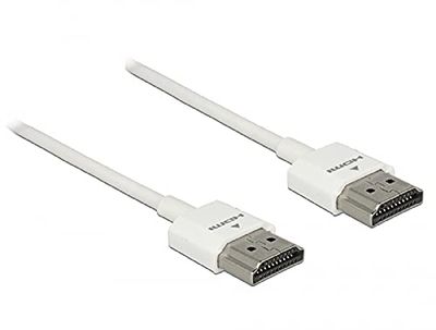 DELOCK kabel High Speed HDMI met Ethernet - HDMI-A stekker > HDMI-A stekker 3D 4K 0,5 m Slim High Quality