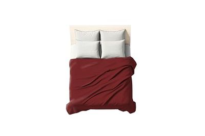 zer0bed, Bedlaken voor tweepersoonsbed, effen, 260 x 290 cm, 100% katoen, Sangria, laken, 1 stuk (alleen laken)