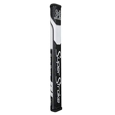 SuperStroke Unisex zwart/wit Traxion Flatso 1.0 Golf Putter Grip