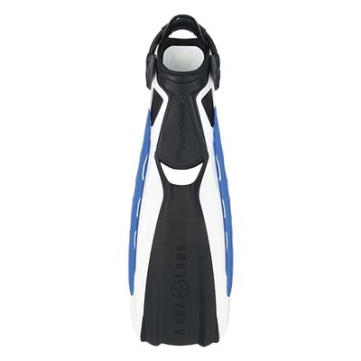 Aqua Lung Phazer, Aletas Buceo para Unisex Adulto con La Innovadora Tecnología Wave Rib, Diseño Equilibrado, Potente E Hidrodinámico, Óptimos para Submarinismo y Snorkel, Blanco/Azul, M