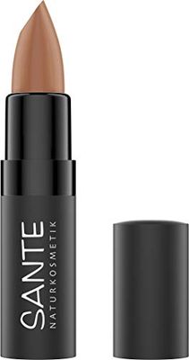 Sante Naturkosmetik Matowa pomadka 01 Truly Nude, pomadka do ust, efekt matowy, z ekologicznym masłem kakaowym, intensywna pigmentacja kolorów, 4,5 g