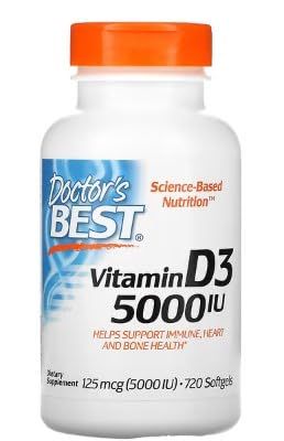 Vitamina D3 5000 UI - Suplemento Esencial para la Salud Ósea, 720 Cápsulas Blandas