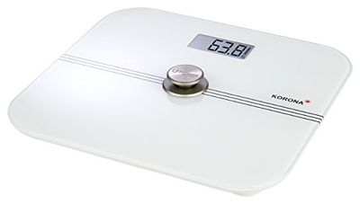 Korona Electronic Mona Square White – Bathroom Scale (LCD, White, 310 mm, 290 mm, 30 mm, Glass)