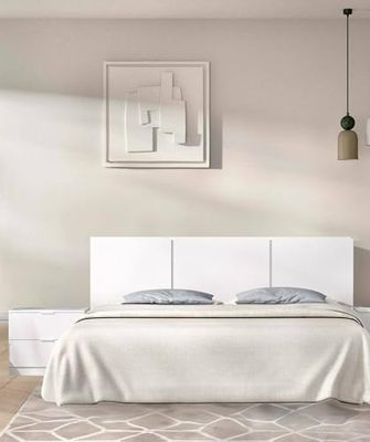 Dmora Croda Headboard, Headboard, Headboard for Bedroom, Headrest, 157 x 34 x H 96 cm, White