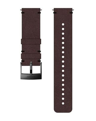 Suunto Reservehorlogebandje, voor alle Suunto Spartan Sport WRH en Suunto 9 horloges, leer, lengte: 22,7 cm, brugbreedte: 24 mm, bruin/zwart, incl. pennen voor montage, SS050232000