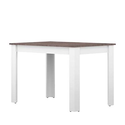 Symbiosis Nice, mesa de jantar, branco e cimento 110 x 70 x 73,1 cm
