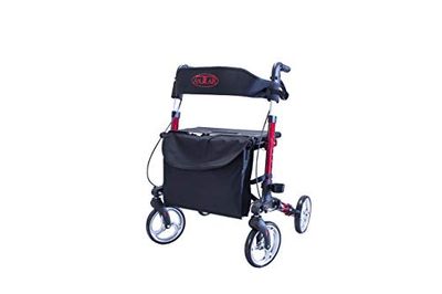 Antar AT51006R Aluminium Foldable Rollator 8 kg, Red