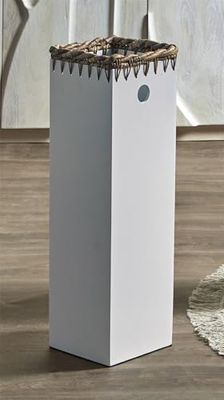 PARAGÜERO BAMBU BLANCO C/TRENZA JACINTO DE AGUA 57 CMS. 20x20x57 cms