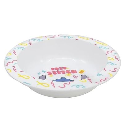 Bol alimentaire en plastique original Disney Stitch pour jeunes enfants, passe au micro-ondes, facile à nettoyer et réutilisable.