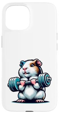 Guinea Pig Dumbbell Workout Motivation Case for iPhone 15