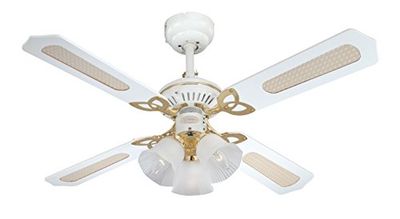 Westinghouse Lighting Princess Trio ventilador de teto E14, 60 W, branco/rato