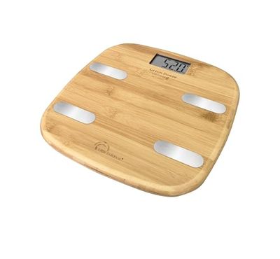 Little Balance 8359 Fitdays USB impédancemètre connecté sans pile, 150 kilograms, Bambou véritable