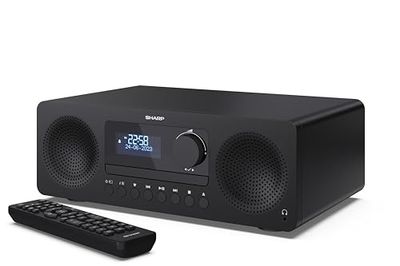 SHARP XL-B720D(BK) Tokyo All in One Soundsystem con Radio Dab, Dab+, FM, Bluetooth, CD-MP3, reproducción USB, Conexión de Auriculares, y 60W, Color Negro