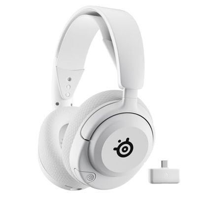 SteelSeries Arctis Nova 5P Blanco Cascos PS5 Inalámbricos - PS5, PC, Switch 2, móvil - Controladores magnéticos de neodimio - Más de 100 preajustes - Batería de 60 horas - 2,4 GHz o BT - Micro Gen2.X