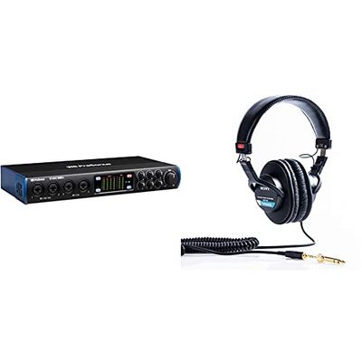 Presonus - Interfaccia Audio Usb-C Studio 1810C & Sony Mdr-7506 Cuffie Stereo, Dinamiche Professionali, Driver Da 40 Mm, Adattore 3.5Mm / 6.3Mm, Nero