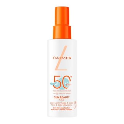 Lancaster Sun Beauty Kids Face & Body Milky Spray SPF50 150ml | Broad Spectrum Sun Protection | Soothing Finish & Ultra Lightweight | Water-Resistant | Anti-Sand Effect | Suitable for Sensitive Skin
