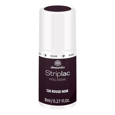alessandro Striplac Vermelho de unhas UV Rouge Noir, macio e durável, fácil de remover graças à tecnologia Peel-Off, vegano e sem crueldade animal, 8 ml