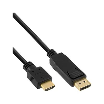 InLine 17187 - Cavo convertitore DisplayPort a HDMI, 0,3 m, colore: Nero