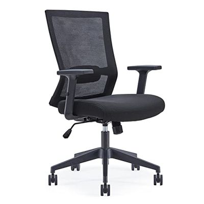 SUNON Chaise de Bureau Ergonomique pivotante avec roulettes silencieuses en Maille Respirante avec accoudoirs réglables, réglage de la Hauteur du siège