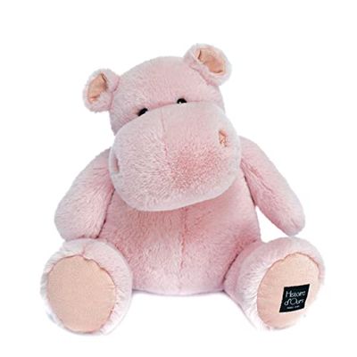 Histoire d'Ours - Peluche Hippopotame - Hip'pie - Rose - 40 Cm - Grande Peluche Douce et Mignonne pour les Calins - Idée Cadeau de Naissance et Anniversaire pour Fille - L'HIPPO - HO3097
