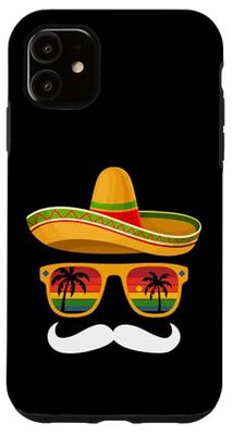 Sombrero Lunettes de soleil Sunset Palm Trees Coque pour iPhone 11