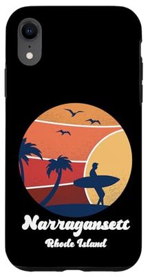 iPhone XR Narragansett Rhode Island Surfing Surfer Vintage Sunset Surf Case