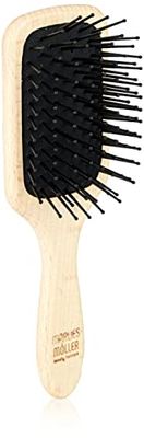 Marlies Möller Cepillo de masaje para cabello y cuero cabelludo - Cepillo para el cuero cabelludo de uso diario - Con base de goma y pasadores de nailon - Limpia y masajea el cabello