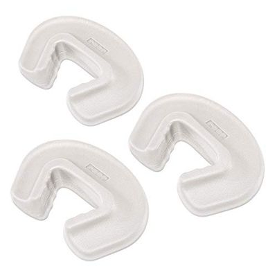 Reer Pacote de 3 protetores de dedos para portas, tops de porta de segurança suíços para crianças, S., transparente