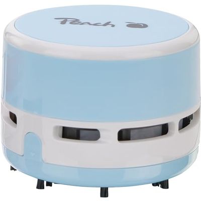 Peach PA105, Mini aspirateur | 1 pièce | Fonctionne avec 2 Piles AA | Haute Puissance d'aspiration | Bleu