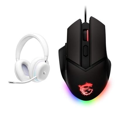Logitech G G735 Wireless & MSI CLUTCH GM20 ELITE Gaming Mouse