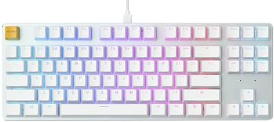 Glorious Gaming GMMK TKL (85%) - Mechanical Gaming Keyboard, Gateron Brown Switches (Tactile), Doubleshot Caps, Per Key RGB, Hotswap & Customisable, TKL Design, American QWERTY Layout - White