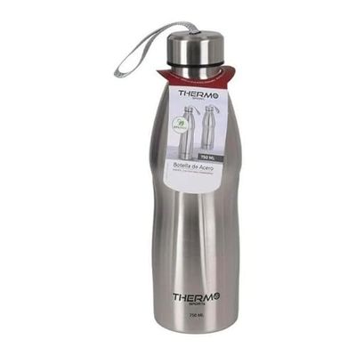 THERMOSPORT Bottiglia Termica Acciaio (750 ml), Adulti Unisex, Argento (Argento), Taglia Unica