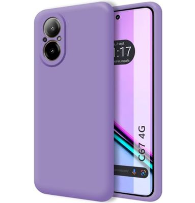 Tumundosmartphone Custodia in silicone liquido ultra morbido per Realme C67 4G colore viola