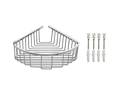 VIBORG Deluxe Solid Extra dik Sus304 RVS Draad Wandmontage Enkele Tier Douchemand, Douche Hoek Mand Plank Tidy Rack Caddy Opslag Organizer, Gepolijst Spiegelachte, Xs-808 Modern design Polished Mirror-like