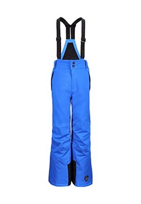 Killtec Gauror Jr 00838-Neon Blue 128 - Pantaloni Funzionali da Sci da Ragazzo, con Pettorina Rimovibile, paraneve e Protezione Bordi, Impermeabili, Traspiranti