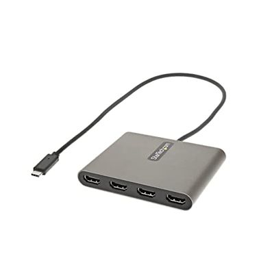 StarTech.com USB-C naar Quad HDMI Adapter, USB-C naar 4x HDMI Converter voor Windows (niet comp. met macOS/ChromeOS/Linux)