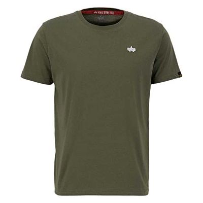 Alpha Industries Unisex EMB T-shirt Heren T-Shirt Dark Green